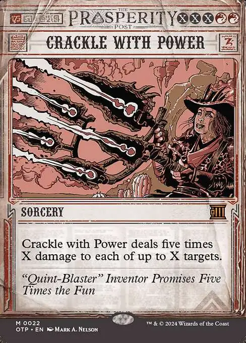 breaking news cards mtg Magic the Gathering Outlaws of Thunder Junction Rare Commandeer #9 [Prosperity Showcase] (Each deals damage equal to its power to the other.) Breaking News (OTP) #36 Illustrated by Florey Magic Magic the Gathering Outlaws of