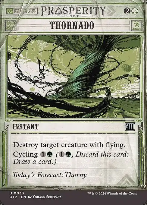 MtG Outlaws of Thunder Junction Breaking News Uncommon Thornado #33 [Prosperity Showcase]
