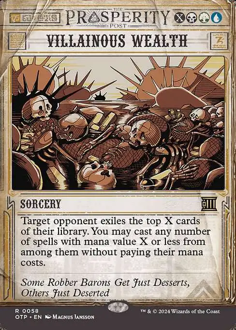 prosperity cards mtg thunder junction Magic The Gathering - Outlaws of - Breaking News You may cast a spell with mana value X or less from your hand without paying its mana cost MtG Outlaws of Thunder Junction