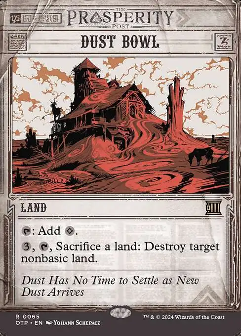 MtG Outlaws of Thunder Junction Breaking News Rare Dust Bowl #65 [Prosperity Showcase]