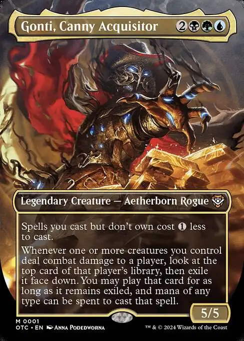 Magic The Gathering Outlaws of Thunder Junction Commander Single Card  Mythic Rare Gonti, Canny Acquisitor 1 Commander - ToyWiz