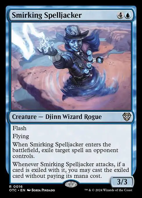 MtG Outlaws of Thunder Junction Commander Rare Smirking Spelljacker #16