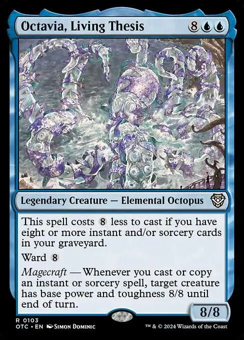 MtG Outlaws of Thunder Junction Commander Rare Octavia, Living Thesis #103
