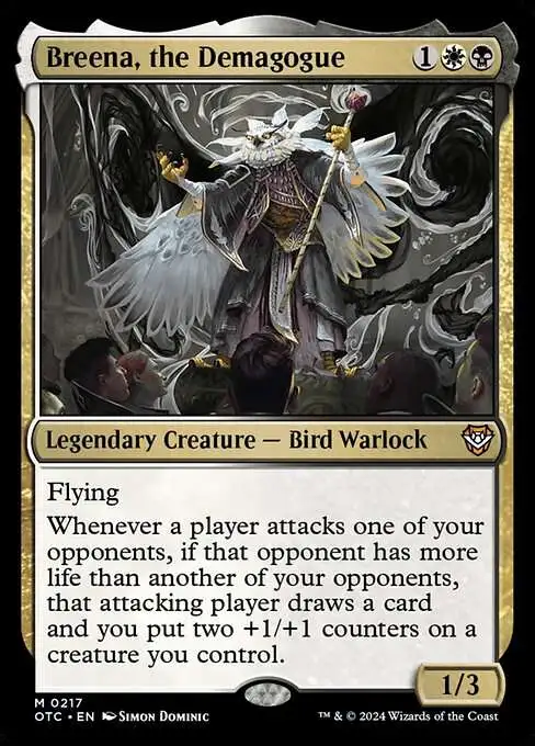 MtG Outlaws of Thunder Junction Commander Mythic Rare Breena, the Demagogue #217