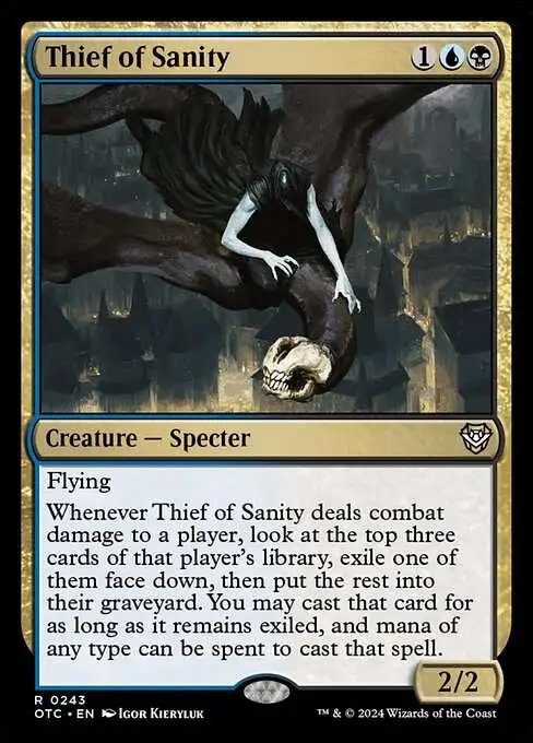 MtG Outlaws of Thunder Junction Commander Rare Thief of Sanity #243