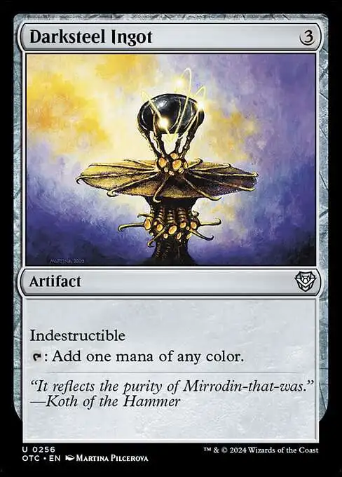 Magic The Gathering Outlaws of Thunder Junction Commander Single Card  Uncommon Darksteel Ingot 256 - ToyWiz