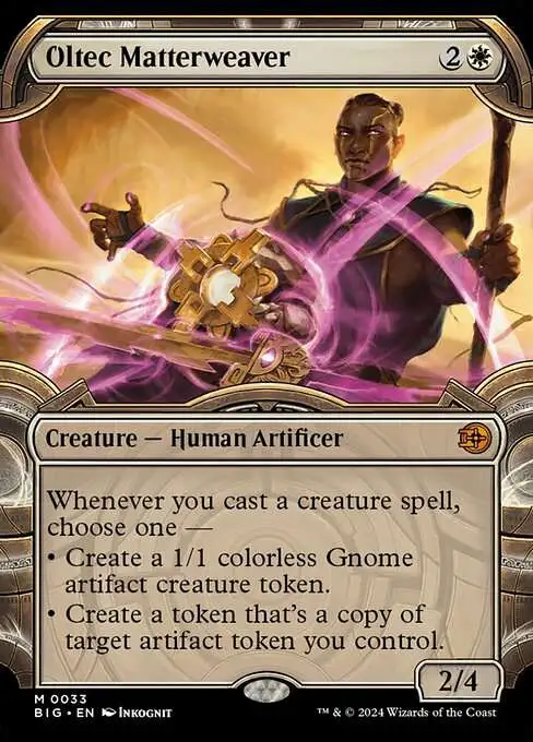 MtG Outlaws of Thunder Junction The Big Score Mythic Rare Oltec Matterweaver #33 [Vault Frame]