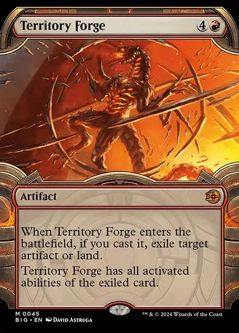 Magic The Gathering Outlaws of Thunder Junction The Big Score Single Card  Mythic Rare Territory Forge 45 Vault Frame - ToyWiz