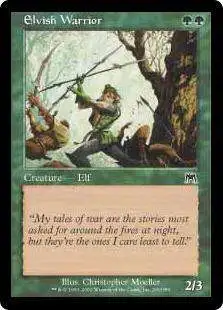 MtG Onslaught Common Foil Elvish Warrior #260