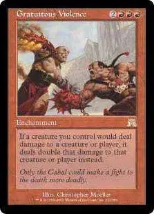 MtG Onslaught Rare Gratuitous Violence #212