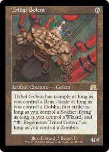 Magic The Gathering Onslaught Single Card Rare Tribal Golem 311 - ToyWiz