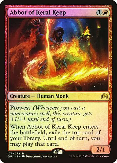 MtG Origins Rare Foil Abbot of Keral Keep #127