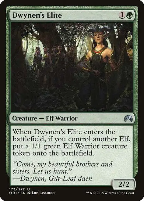 MtG Origins Uncommon Dwynen's Elite #173 [Russian FOIL]