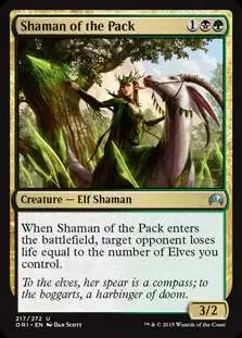 MtG Origins Uncommon Foil Shaman of the Pack #217