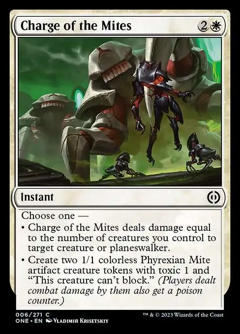 MtG Phyrexia: All Will Be One Common Foil Charge of the Mites #6