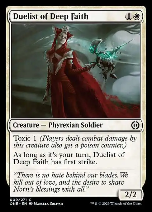 MtG Phyrexia: All Will Be One Common Duelist of Deep Faith #9