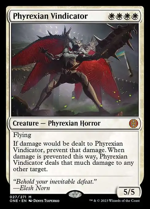 MtG Phyrexia: All Will Be One Mythic Rare Phyrexian Vindicator #27