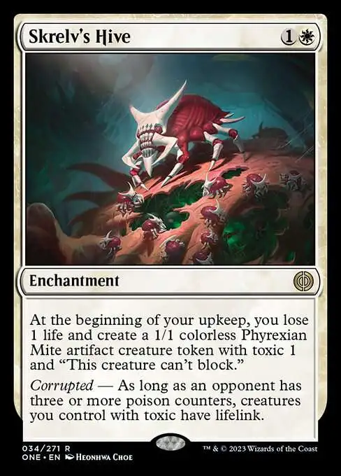 Magic The Gathering Phyrexia All Will Be One Single Card Rare Skrelvs Hive  34 - ToyWiz