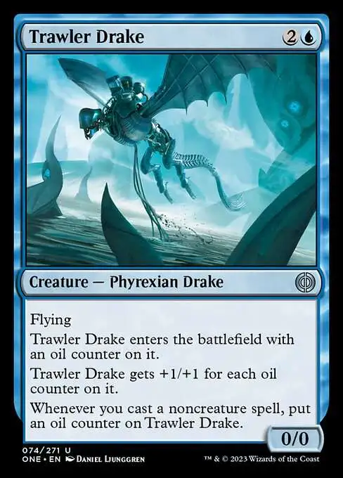 MtG Phyrexia: All Will Be One Uncommon Trawler Drake #74