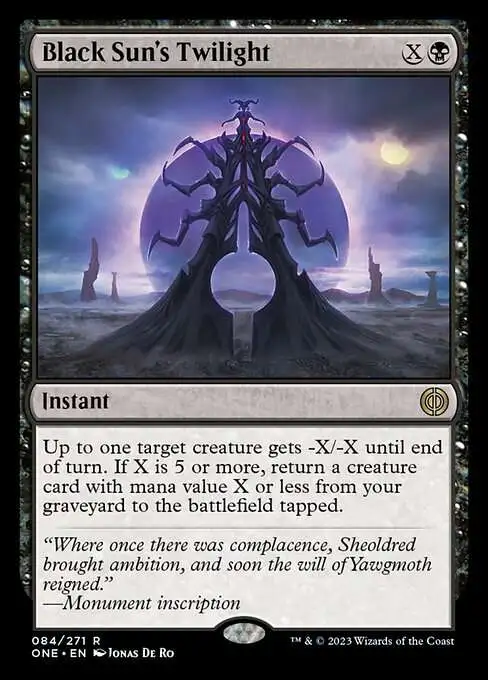 MtG Phyrexia: All Will Be One Rare Black Sun's Twilight #84