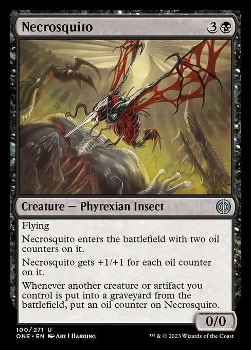 Magic The Gathering Phyrexia All Will Be One Single Card Uncommon  Necrosquito 100 - ToyWiz