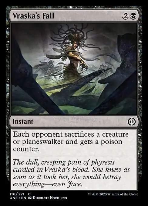 Magic The Gathering Phyrexia All Will Be One Single Card Common Vraskas Fall 116 - ToyWiz Magic The Gathering Phyrexia All Will Be One Single Card Common Vraskas Fall 116 - ToyWiz