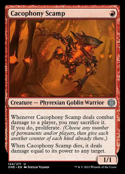MtG Phyrexia: All Will Be One Uncommon Foil Cacophony Scamp #124