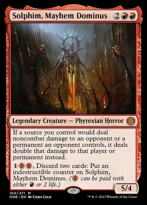 MtG Phyrexia: All Will Be One Mythic Rare Solphim, Mayhem Dominus #150