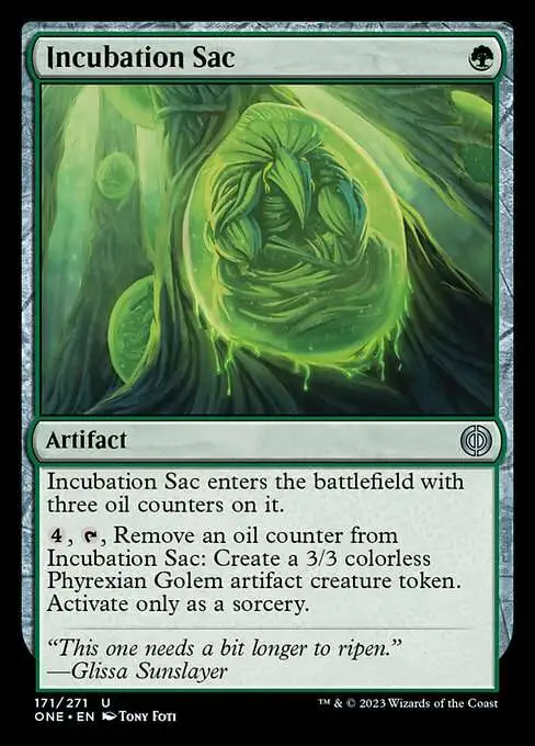 MtG Phyrexia: All Will Be One Uncommon FOIL Incubation Sac #171