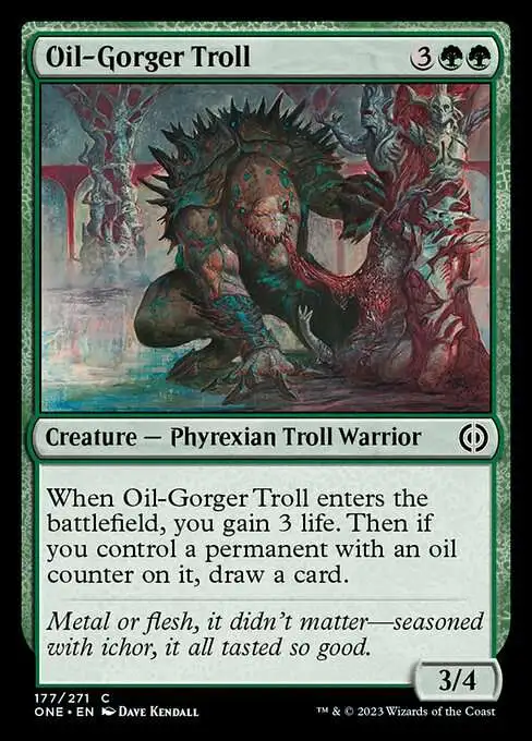 MtG Phyrexia: All Will Be One Common Oil-Gorger Troll #177