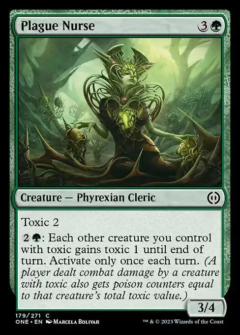 Magic The Gathering Phyrexia All Will Be One Single Card Common Plague  Nurse 179 - ToyWiz