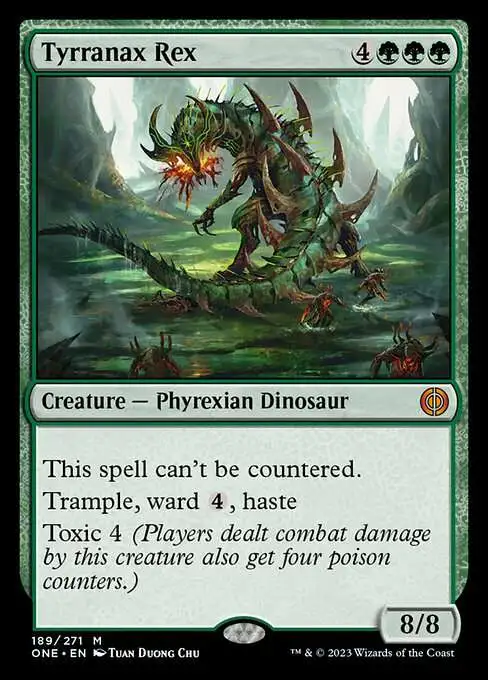 MtG Phyrexia: All Will Be One Mythic Rare Foil Tyrranax Rex #189