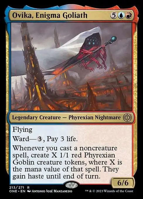 MtG Phyrexia: All Will Be One Rare FOIL Ovika, Enigma Goliath #213