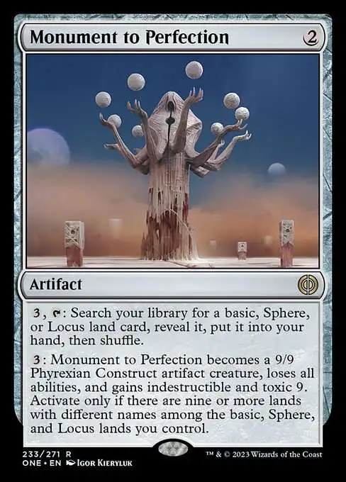 MtG Phyrexia: All Will Be One Rare Foil Monument to Perfection #233