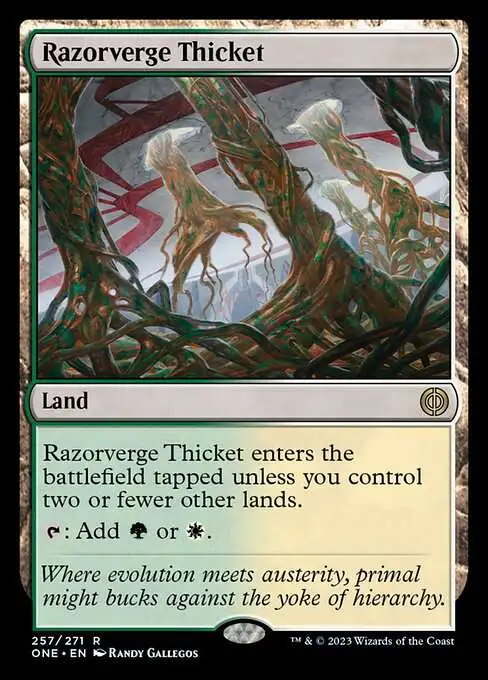 MtG Phyrexia: All Will Be One Rare Razorverge Thicket #257