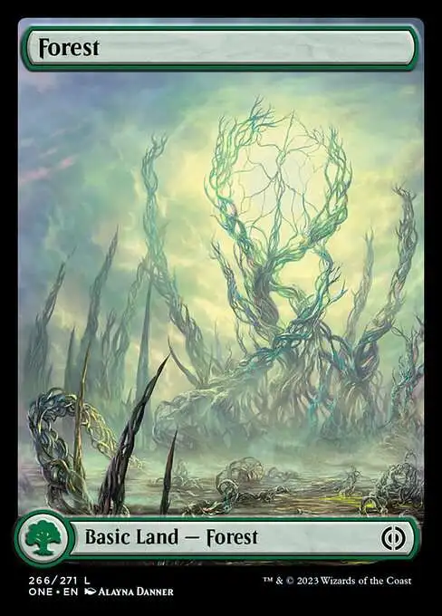 MtG Phyrexia: All Will Be One Common Forest #266 [V1 FOIL]
