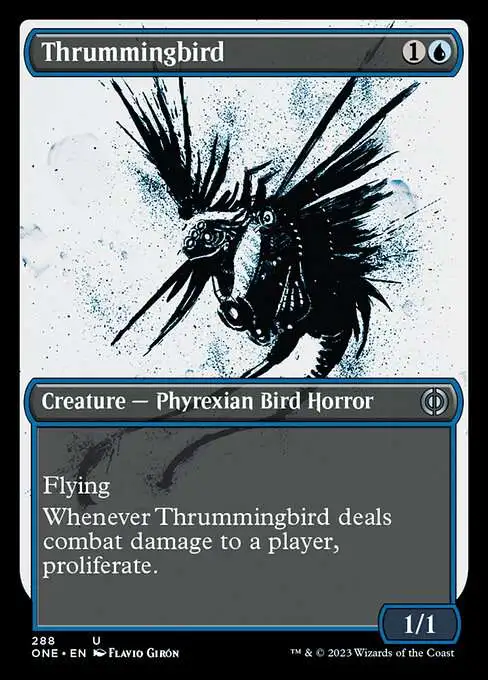 MtG Phyrexia: All Will Be One Uncommon Thrummingbird #288 [Showcase FOIL]