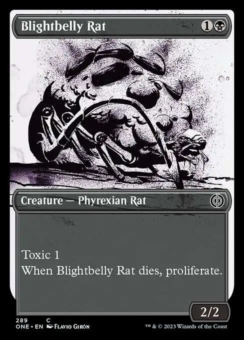 MtG Phyrexia: All Will Be One Common Blightbelly Rat #289 [Showcase]