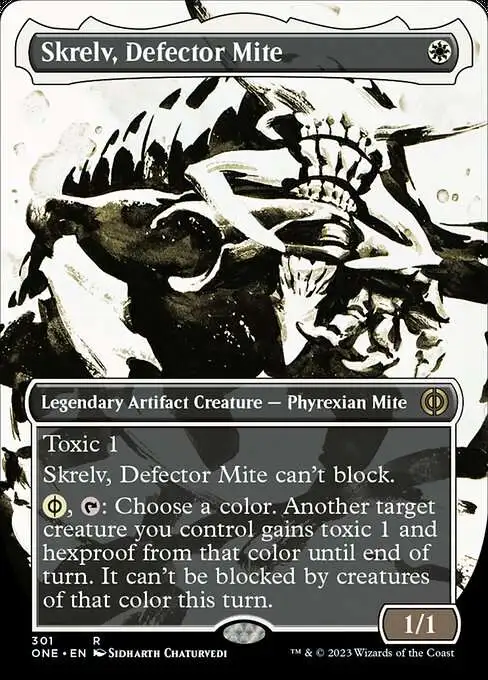 MtG Phyrexia: All Will Be One Rare Skrelv, Defector Mite #301 [Showcase FOIL]
