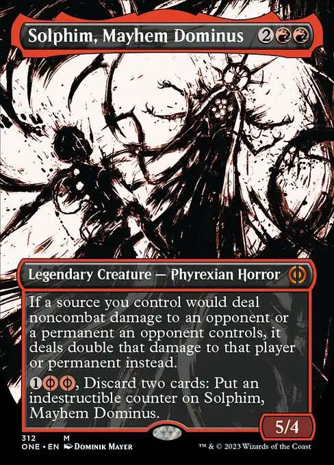 MtG Phyrexia: All Will Be One Mythic Rare Solphim, Mayhem Dominus #312 [Showcase]