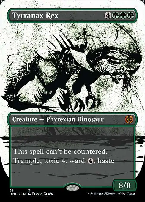 MtG Phyrexia: All Will Be One Mythic Rare Tyrranax Rex #314 [Showcase]