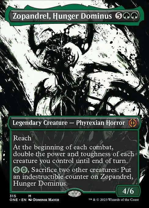 MtG Phyrexia: All Will Be One Mythic Rare Zopandrel, Hunger Dominus #315 [Showcase]