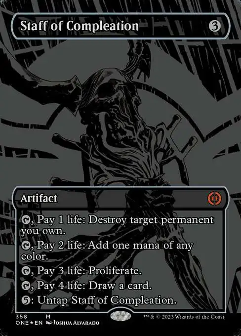 mtg phyrexia all will be one oil slick cards Elesh Norn, Mother of Machines (Oil Raised Foil) A Near Mint card may have slight edge wear or a scratch or three Magic The Gathering Phyrexia All