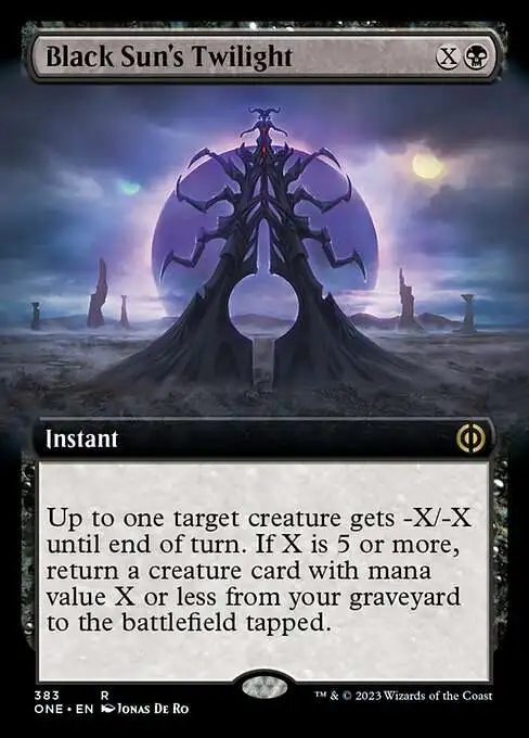 MtG Phyrexia: All Will Be One Rare Black Sun's Twilight #383 [Extended Art]