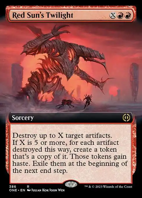 MtG Phyrexia: All Will Be One Rare Red Sun's Twilight #386 [Extended Art FOIL]