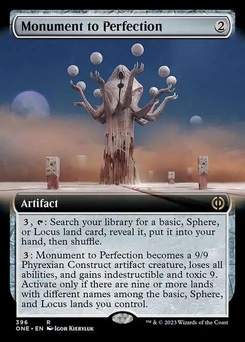 MtG Phyrexia: All Will Be One Rare Monument to Perfection #396 [Extended Art FOIL]