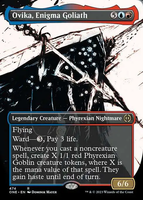 MtG Phyrexia: All Will Be One Rare Ovika, Enigma Goliath #474 [Compleat Foil]