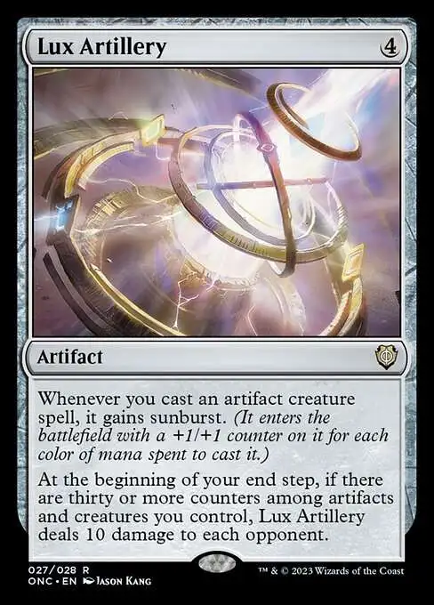 MtG Phyrexia: All Will Be One Commander Rare Lux Artillery #27 [Set Booster]