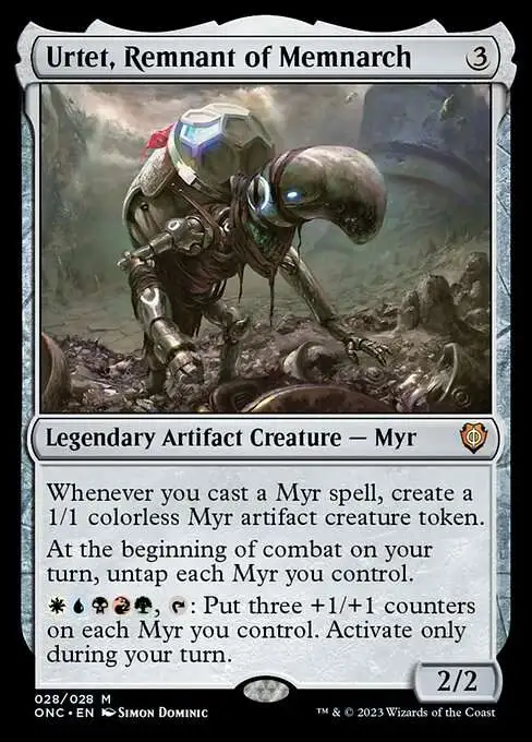 MtG Phyrexia: All Will Be One Commander Mythic Rare Urtet, Remnant of Memnarch #28 [Set Booster]