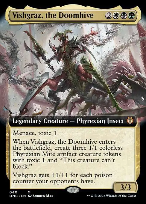 MtG Phyrexia: All Will Be One Commander Mythic Rare Vishgraz, the Doomhive #40 [Extended Art]